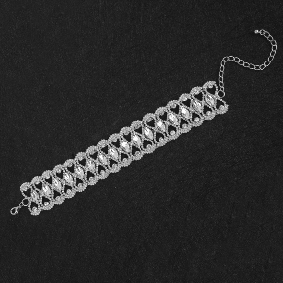 Rhinestone Choker Necklace 2020 Statement Necklace - Picture 3 of 5